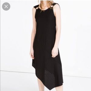 Zara | black asymmetrical dress